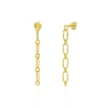 Pendientes plata cadenas chapados