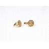 Pendientes oro p.catalana flor