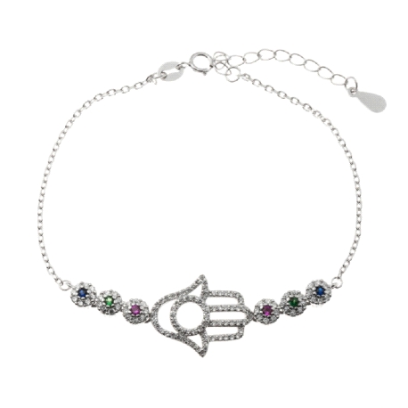 Pulsera plata mano de fátima                                                                        