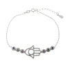 Pulsera plata mano de fátima                                                                        