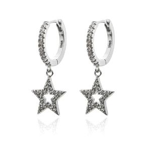 Aros plata estrella                                                                                 