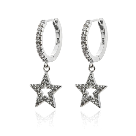 Aros plata estrella                                                                                 