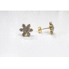 Pendientes Oro 18 kl Flor                                                                           