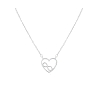 Gargantilla plata corazón con infinito                                                              