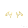 Pendientes plata chapados doble                                                                     