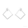 Pendientes plata de ley cuadrados                                                                   