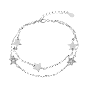 Pulsera plata estrellas                                                                             