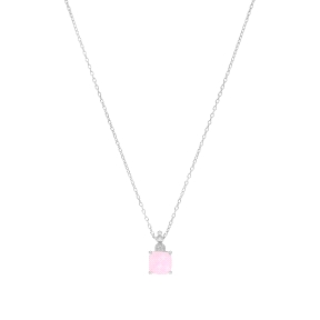 Colgante Marea Plata piedra rosa                                                                    