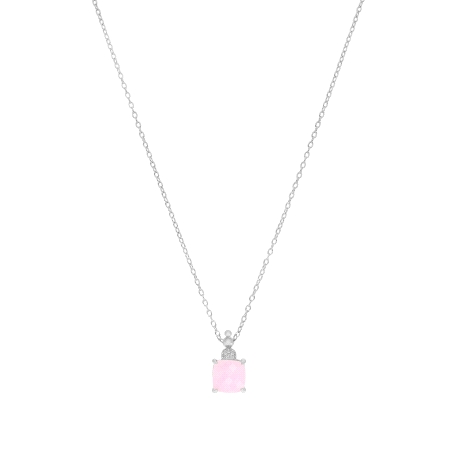 Colgante Marea Plata piedra rosa                                                                    