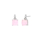 Pendientes Marea Plata piedra Rosa                                                                  