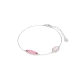 Pulsera Marea Plata detalles piedras rosa                                                           