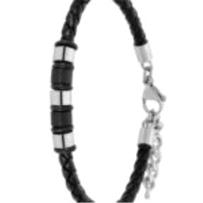 Pulsera hombre Piel y Acero                                                                         