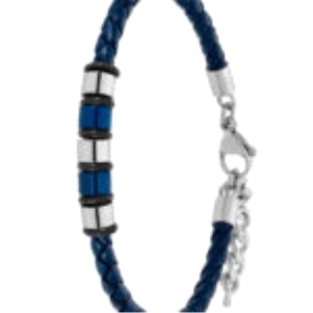 Pulsera Hombre Marea Piel Azul                                                                      