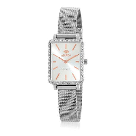 Reloj Mujer Marea Plateado rectangular                                                              