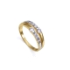 ANILLO PLATA DE LEY BAÑO ORO Y ROD CIRC JWLS                                                        