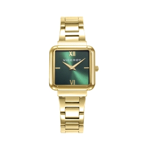 Pack de reloj y pulsera Viceroy Mujer de acero Ip dorado y brazalete de acero Ip dorado con movimiento cuarzo