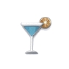 Motivo de mujer de acero con esmalte copa cocktail