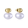 Pendientes de mujer Viceroy de acero Ip dorado y perla sintética