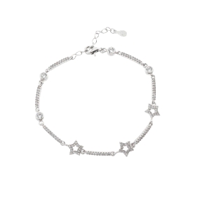 Pulsera plata de ley estrellas                                                                      