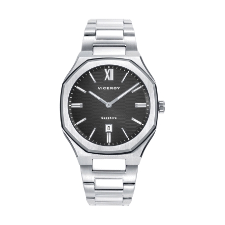 RELOJ ACERO IP NEGRO BRAZALETE SR VA                                                                