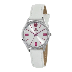 RELOJ MAREA MUJER COLECCIÓN ENAMORADOS CORREA BLANCA DIGITOS ROSAS