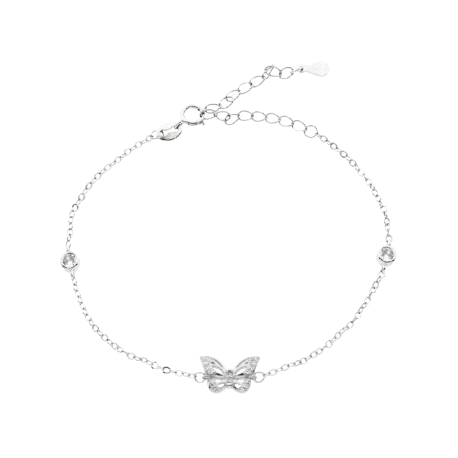 Pulsera Plata Rodio Mariposa                                                                        