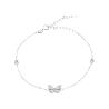 Pulsera Plata Rodio Mariposa