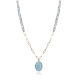 COLLAR ACERO IP DORADO PIEDRAS NAT SRA FSN                                                          