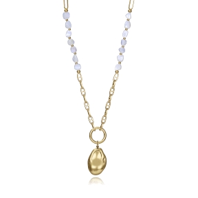 COLLAR ACERO IP DORADO Y MADRE PERLA SRA FSN                                                        