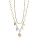 COLLAR ACERO IP DORADO CONCHA SRA FASHION                                                           