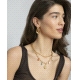 COLLAR ACERO IP DORADO CONCHA SRA FASHION                                                           