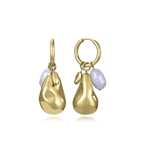 PEND ACERO IP DORADO PERLA NAT SRA FASHION                                                          