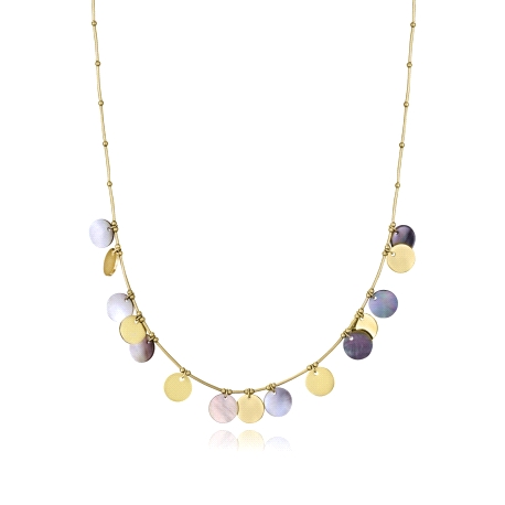 COLLAR ACERO IP DORADO Y MADREPERLA SRA FASHION                                                     