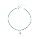 TOBILLERA PLATA BOLITAS AZULES                                                                      