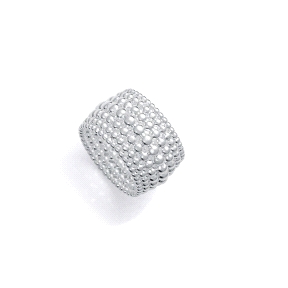 ANILLO ACERO BAÑO PLATA ANCHO SRA FASHION                                                           