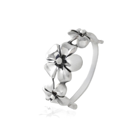 Sortija Plata Flores                                                                                