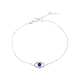 Pulsera Plata Rodio Ojo Azul                                                                        