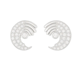 Pendientes de plata rodiada Ola                                                                     