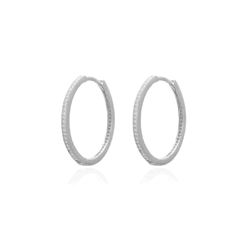 Pendientes de plata rodiada circonitas                                                              