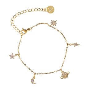 PULSERA ACERO LUNAS Y ESTRELLAS                                                                     