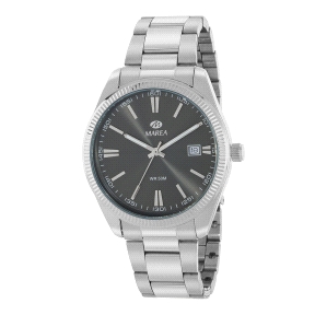 MAREA RELOJ PLATEADO ESFERA NEGRA                                                                   