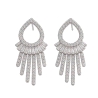 Pendientes de plata rodiada                                                                         