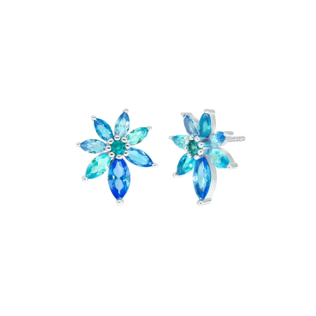 Pendientes Marea Flor azul                                                                          