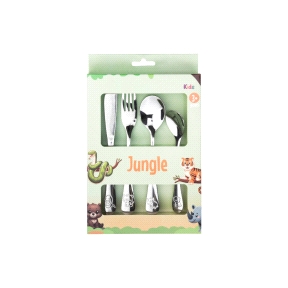 CUBIERTOS ACERO JUNGLE 4 PCS                                                                        