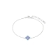 Pulsera flor circonitas. Plata de 1ª Ley rodiada.                                                   