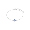Pulsera flor circonitas. Plata de 1ª Ley rodiada.                                                   