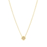Collar flor circonitas. Plata de 1ª Ley baño en oro de 18k.                                         