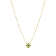 Collar flor circonitas. Plata de 1ª Ley baño en oro de 18k. Circonitas                              