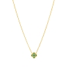 Collar flor circonitas. Plata de 1ª Ley baño en oro de 18k. Circonitas                              