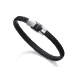 PULSERA ACERO BICOLOR IP NEGRO CAB FASHION                                                          